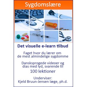 Sygdomslre, 100 lekt. 100 % e-learning. RAB-Godkendt